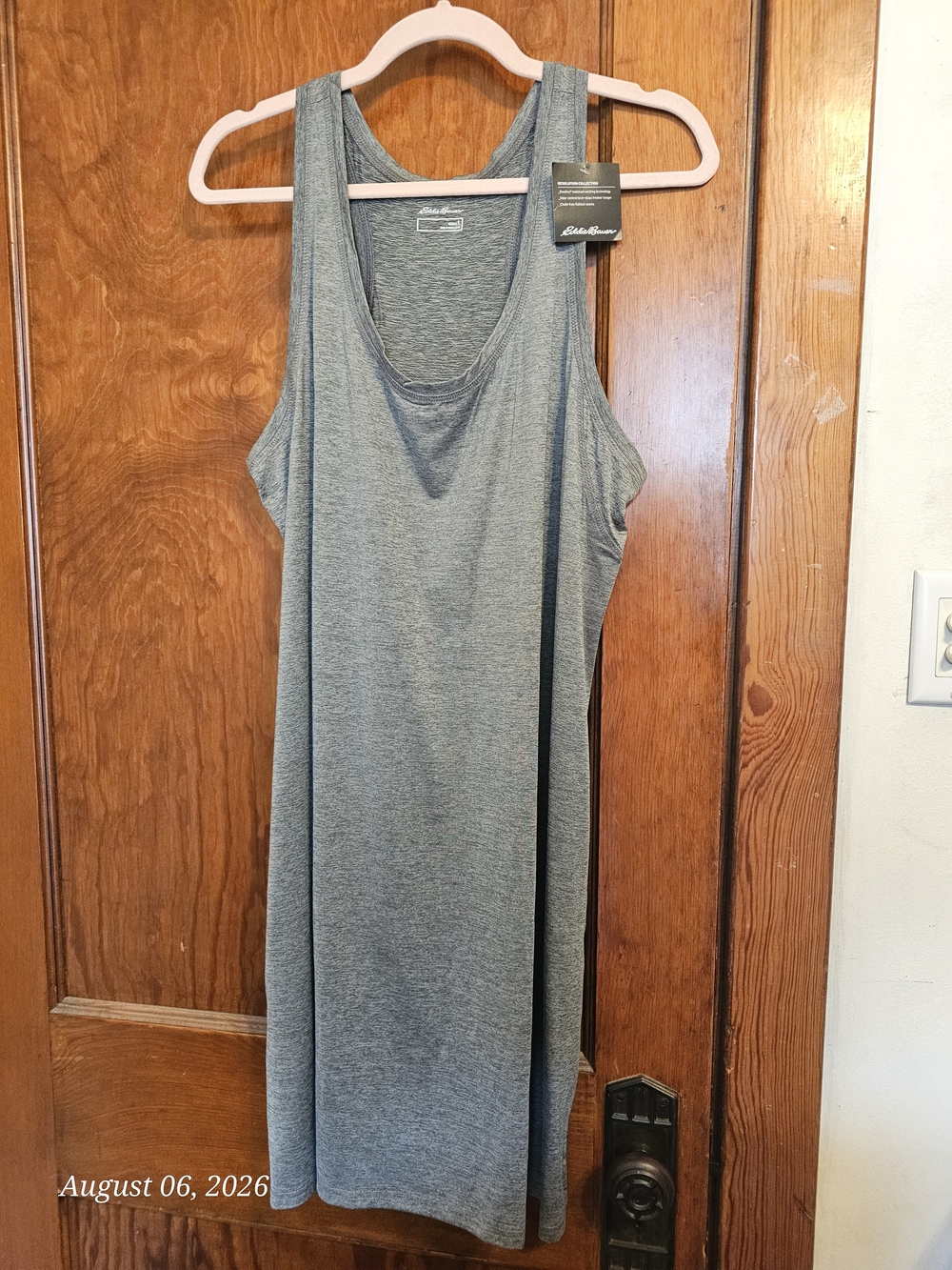 Eddie Bauer Heather Gray Sleeveless Tank Dress